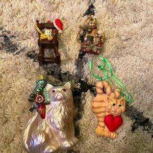 Vintage cat ornaments